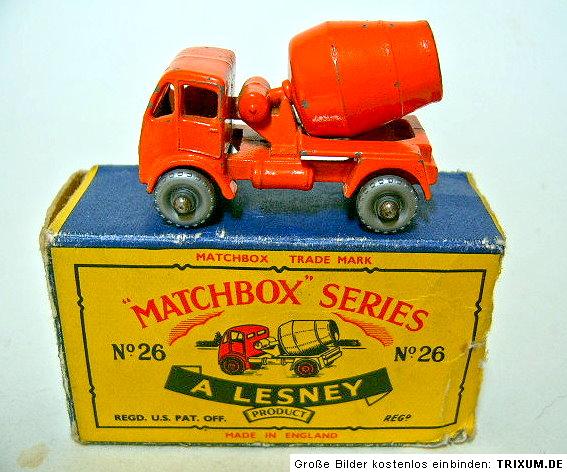 Matchbox RW 26A Cement Mixer very rare silver wheels  