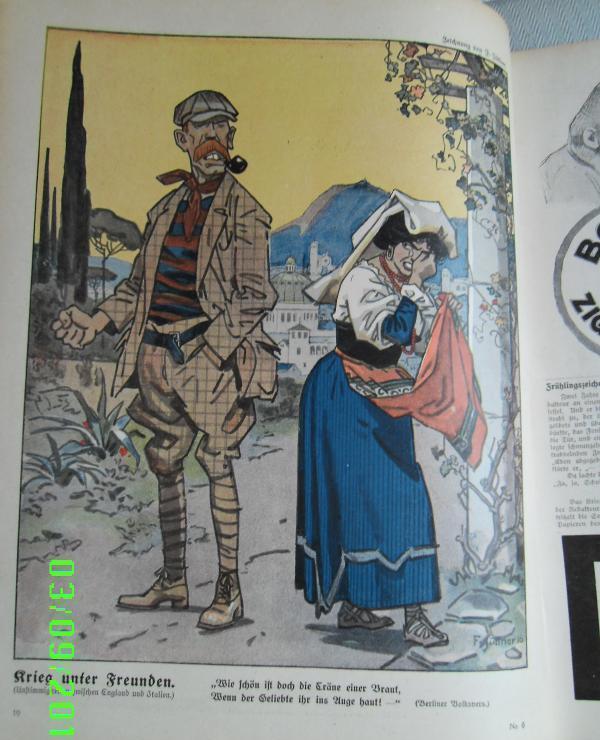 LUSTIGE BLÄTTER Zeitschrift 1916 Humor Karikatur SATIRE Weltkrieg 