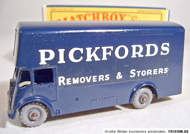 Matchbox RW No.46B Removal Van dark blue 2line decal  