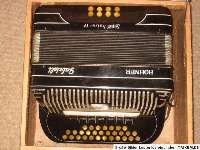 Used BB EB Hohner Gabrieli Super Suisse IV Diadonic Button Accordian